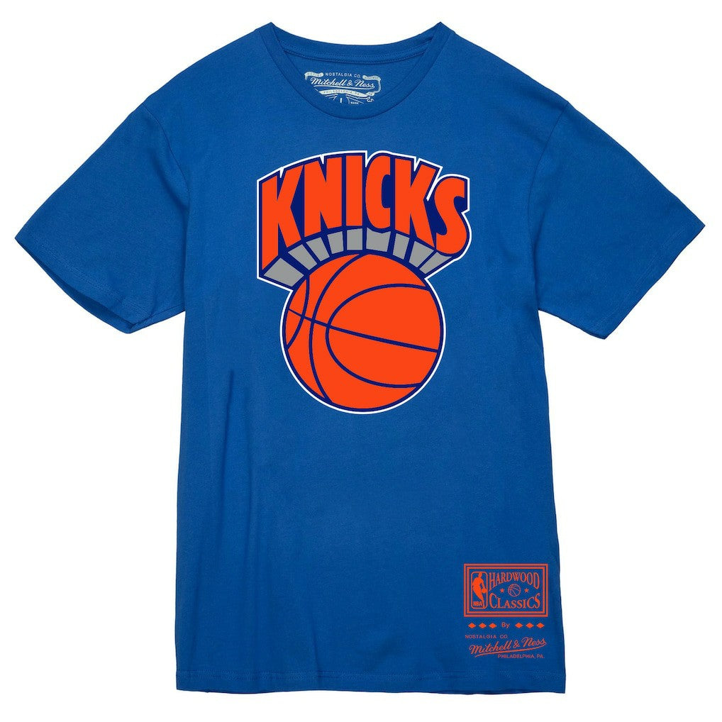 New York Knicks Hardwood Classics Vintage Logo T-Shirt Blue