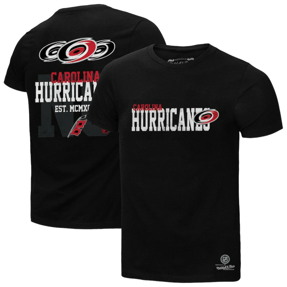 NHL Carolina Hurricanes Mitchell & Ness Home T-Shirt - Black