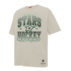 NHL Dallas Stars Mitchell & Ness Women's Dump & Chase Boyfriend T-Shirt - Cream