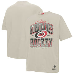 NHL Carolina Hurricanes Mitchell & Ness Women's Dump & Chase Boyfriend T-Shirt - Cream