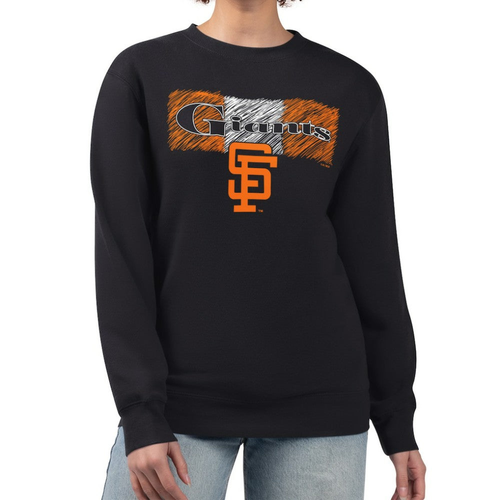 San Francisco Giants Starter Women's Team Color Shading Fleece Pullover Sweatshirt - Black Pullover