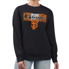 San Francisco Giants Starter Women's Team Color Shading Fleece Pullover Sweatshirt - Black Pullover