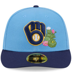 Milwaukee Brewers New Era 2026 Spring Training Low Profile 59FIFTY Fitted Hat - Light Blue/Navy Hats