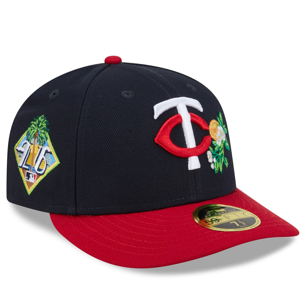 Minnesota Twins New Era 2026 Spring Training Low Profile 59FIFTY Fitted Hat - Navy/Red Hats