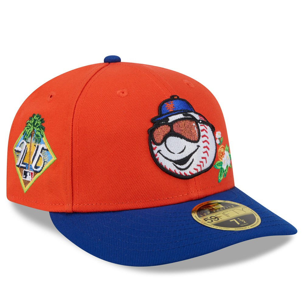 New York Mets New Era 2026 Spring Training Low Profile 59FIFTY Fitted Hat - Orange/Royal Hats
