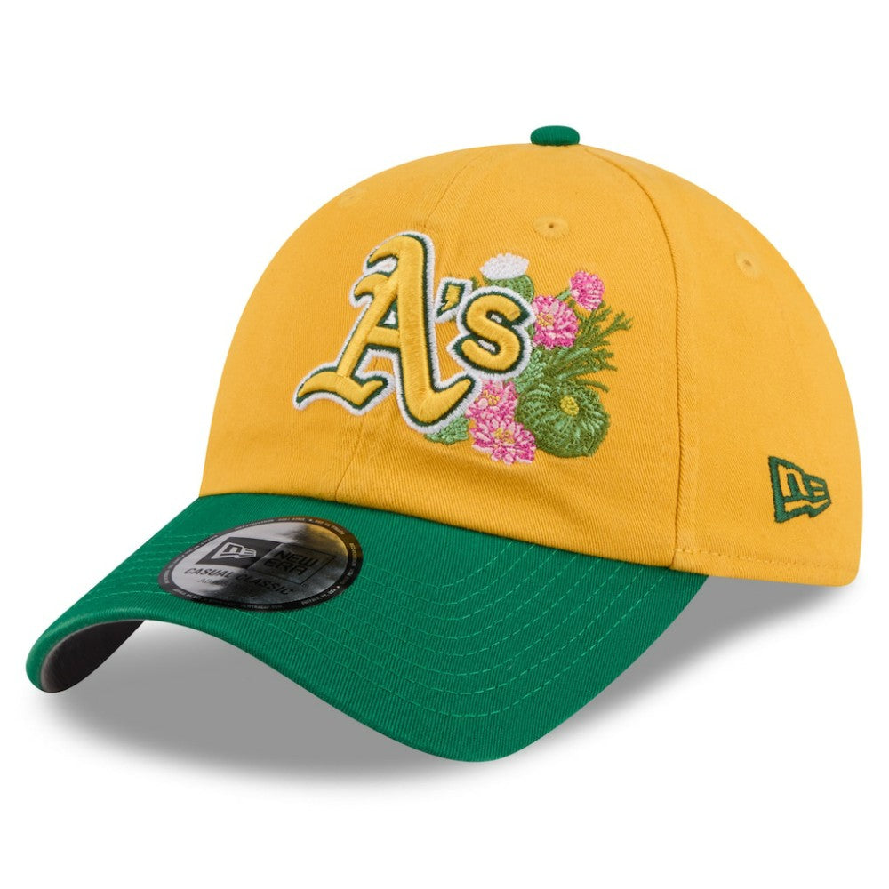 Athletics New Era 2026 Spring Training Casual Classic Adjustable Hat - Gold/Green Hats