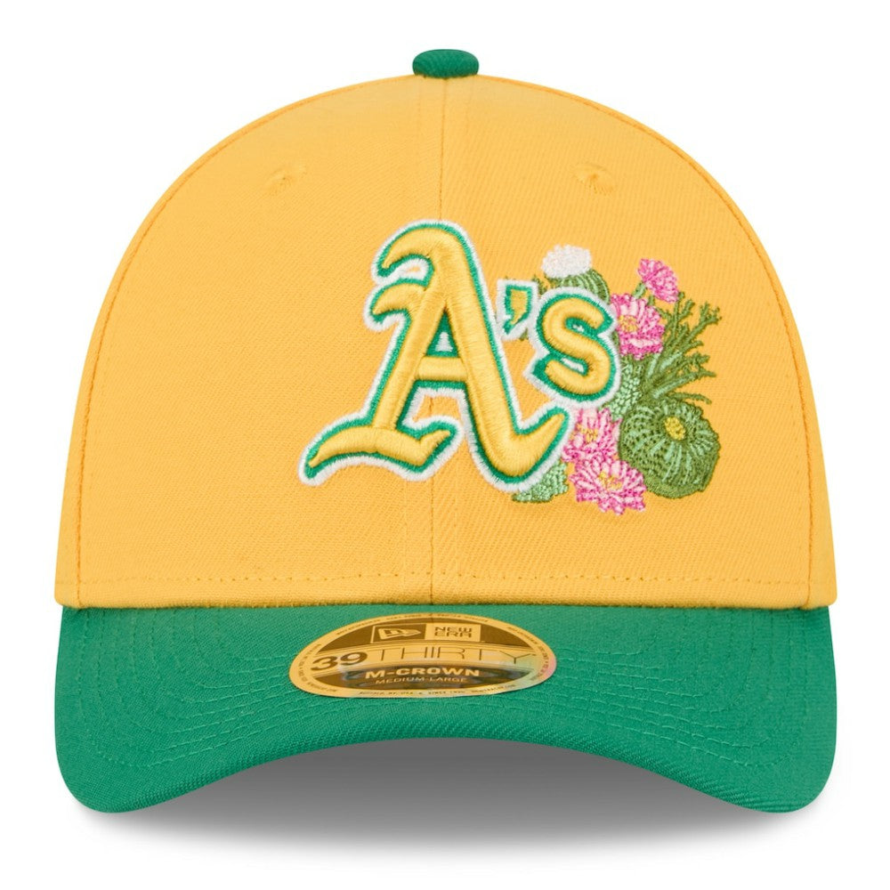 Athletics New Era 2026 Spring Training M-Crown 39THIRTY Flex Hat - Gold/Green Hats