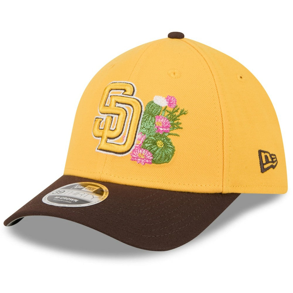 San Diego Padres New Era 2026 Spring Training M-Crown 39THIRTY Flex Hat - Gold/Brown Hats