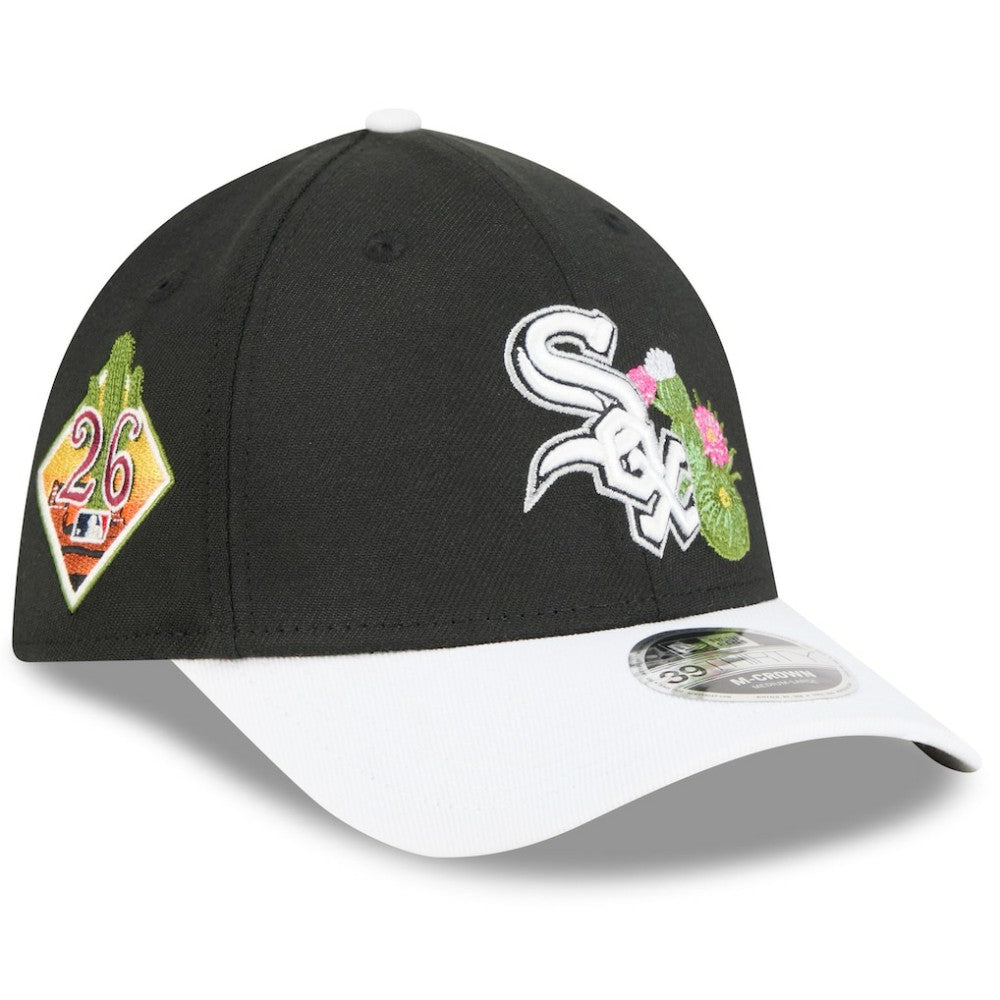 Chicago White Sox New Era 2026 Spring Training M-Crown 39THIRTY Flex Hat - Black/White Hats