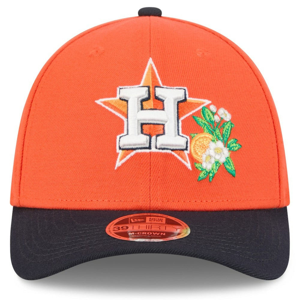 Houston Astros New Era 2026 Spring Training M-Crown 39THIRTY Flex Hat - Orange/Navy Hats