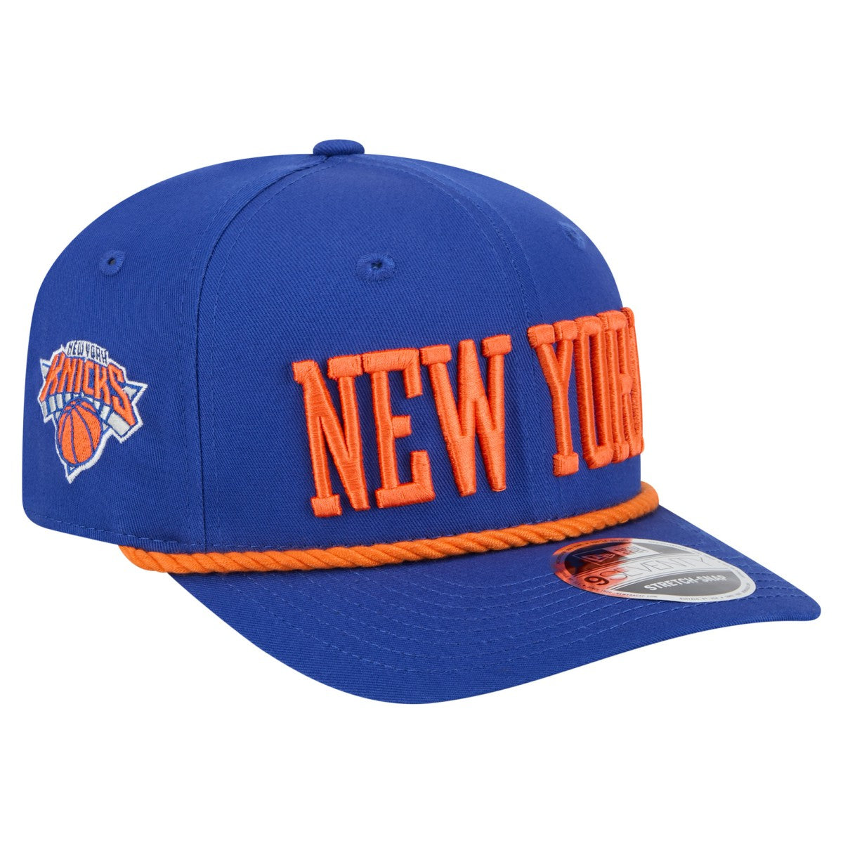 New York Knicks Wordmark Rope 9SEVENTY Adjustable Hat Blue