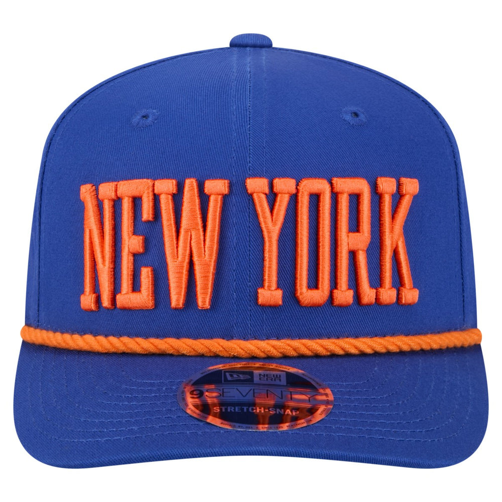 New York Knicks Wordmark Rope 9SEVENTY Adjustable Hat Blue