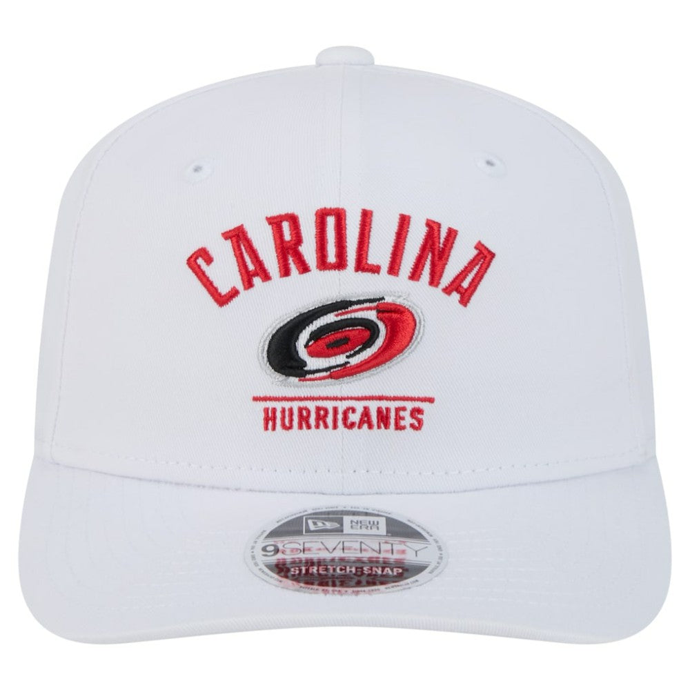 NHL Carolina Hurricanes New Era Team Lockup Basic 9SEVENTY Adjustable Hat - White