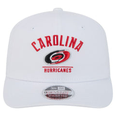 NHL Carolina Hurricanes New Era Team Lockup Basic 9SEVENTY Adjustable Hat - White