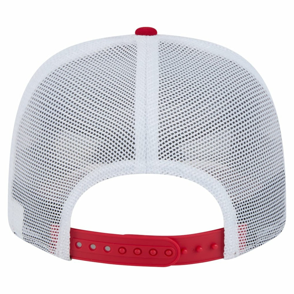 NHL Carolina Hurricanes New Era Team Patch Basic 9SEVENTY Adjustable Trucker Hat - Red/White