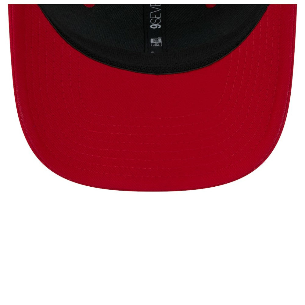 NHL Carolina Hurricanes New Era Team Patch Basic 9SEVENTY Adjustable Trucker Hat - Red/White