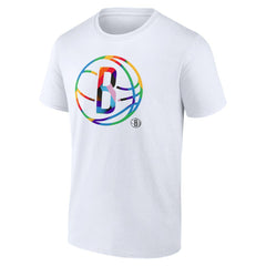 Brooklyn Nets Team Logo Pride T-Shirt White