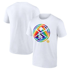Denver Nuggets Team Logo Pride T-Shirt White