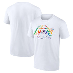 Los Angeles Lakers Team Logo Pride T-Shirt White