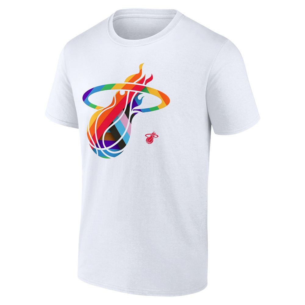 Miami Heat Team Logo Pride T-Shirt White