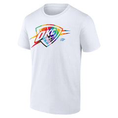 Oklahoma City Thunder Team Logo Pride T-Shirt White