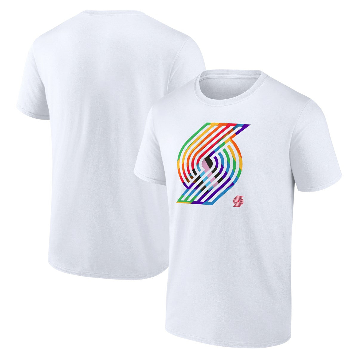 Portland Trail Blazers Team Logo Pride T-Shirt White