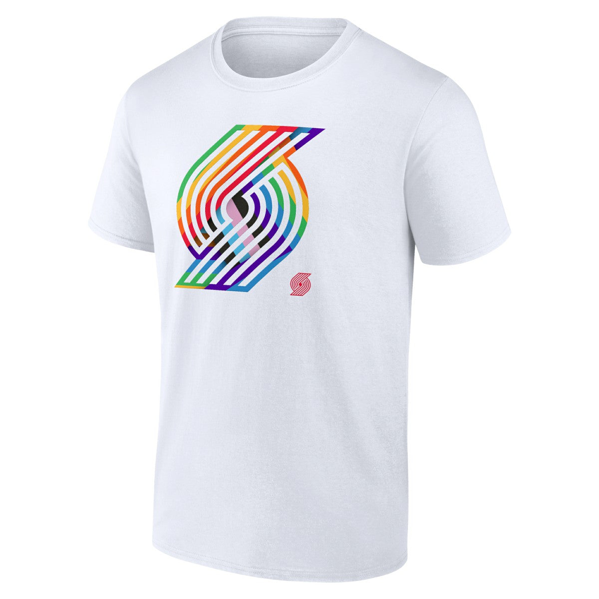 Portland Trail Blazers Team Logo Pride T-Shirt White