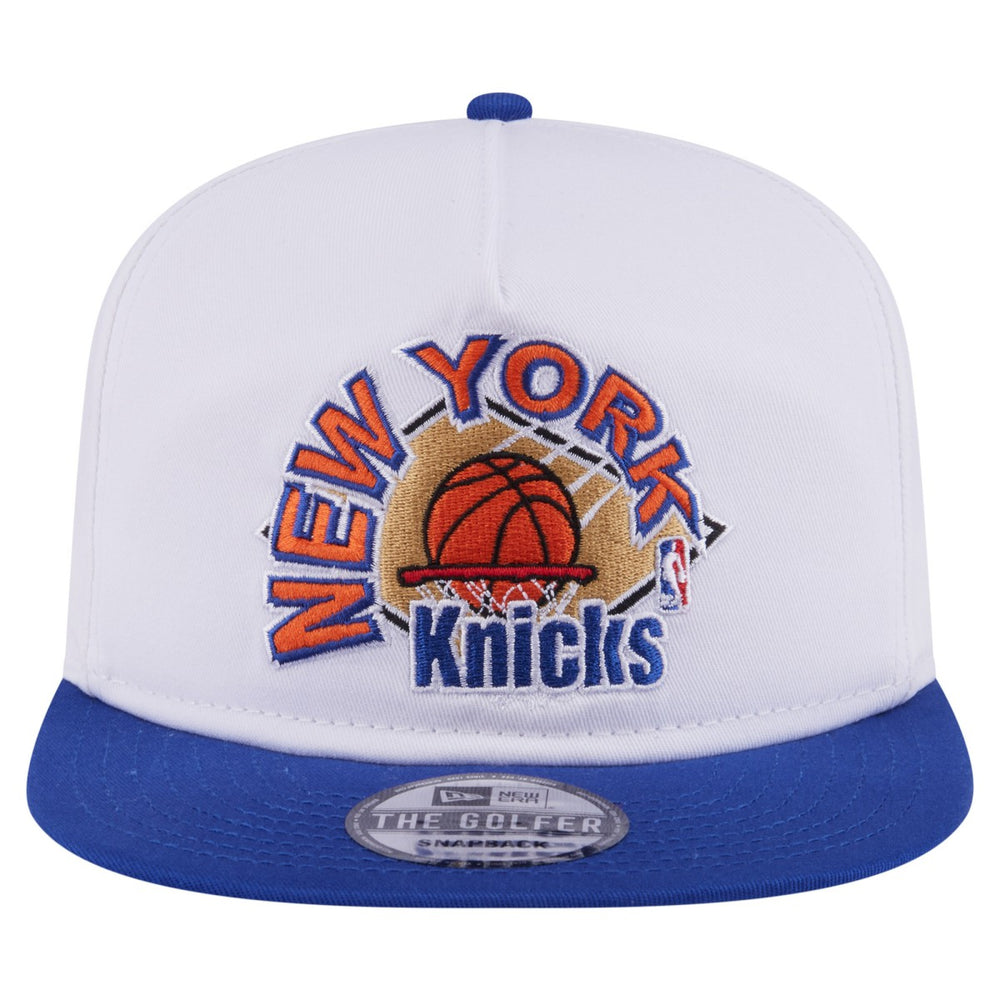 New York Knicks Hardwood Two-Tone Golfer Adjustable Hat White/Blue