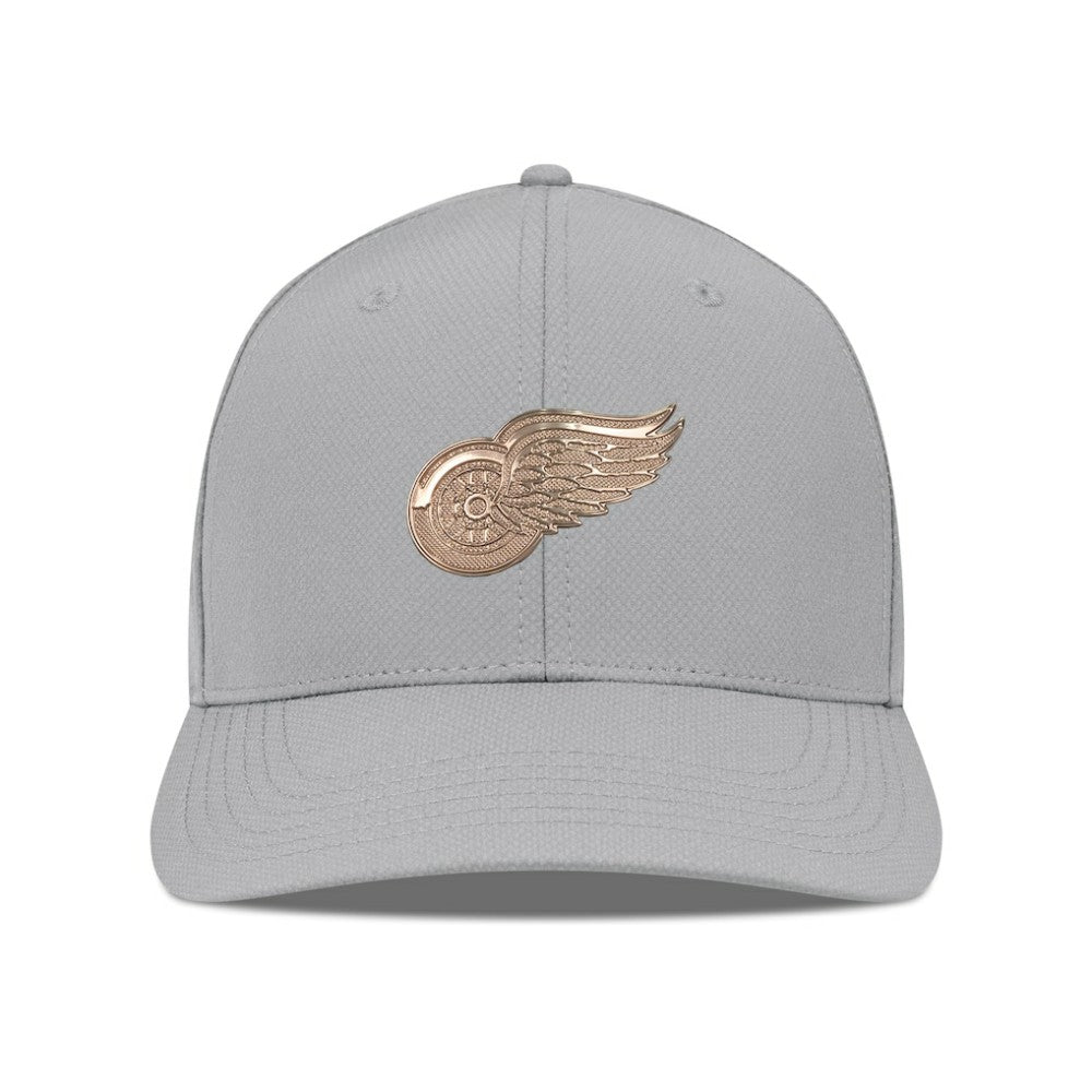 NHL Detroit Red Wings Levelwear Rise Copper Insignia Flex Hat - Gray