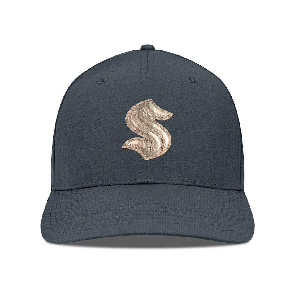 NHL Seattle Kraken Levelwear Rise Copper Insignia Flex Hat - Charcoal