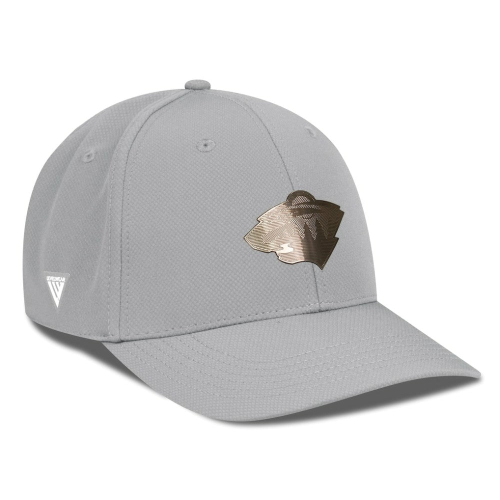 NHL Minnesota Wild Levelwear Rise Copper Insignia Flex Hat - Gray