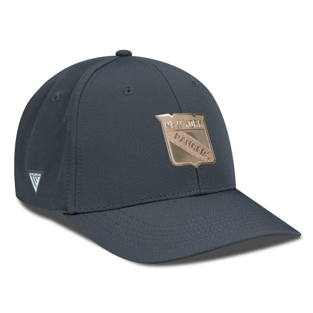 NHL New York Rangers Levelwear Rise Copper Insignia Flex Hat - Charcoal