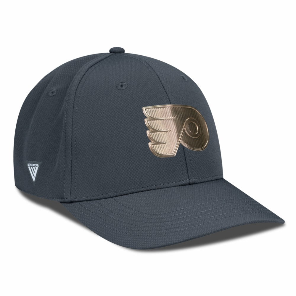 NHL Philadelphia Flyers Levelwear Rise Copper Insignia Flex Hat - Charcoal