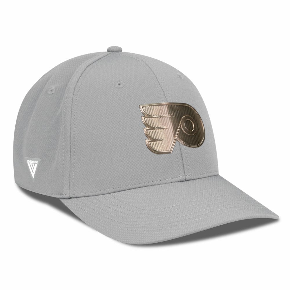 NHL Philadelphia Flyers Levelwear Rise Copper Insignia Flex Hat - Gray
