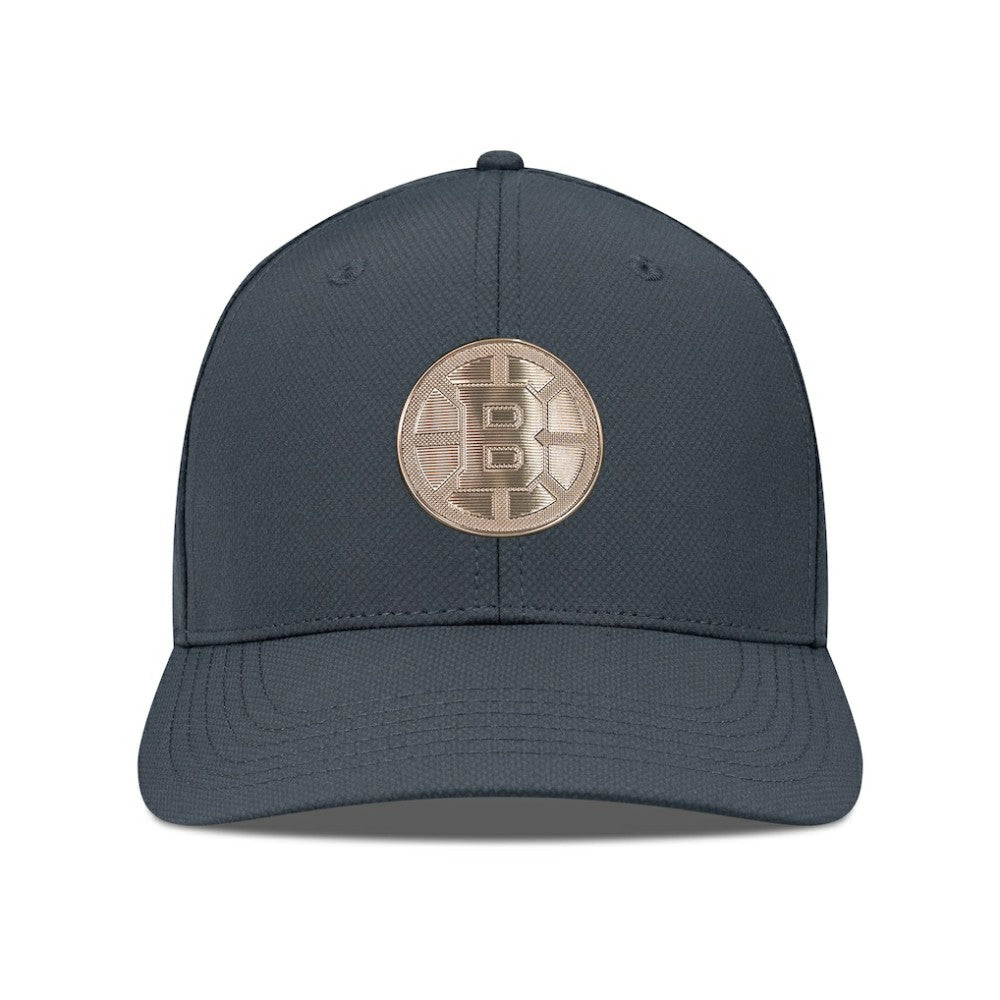 NHL Boston Bruins Levelwear Rise Copper Insignia Flex Hat - Charcoal