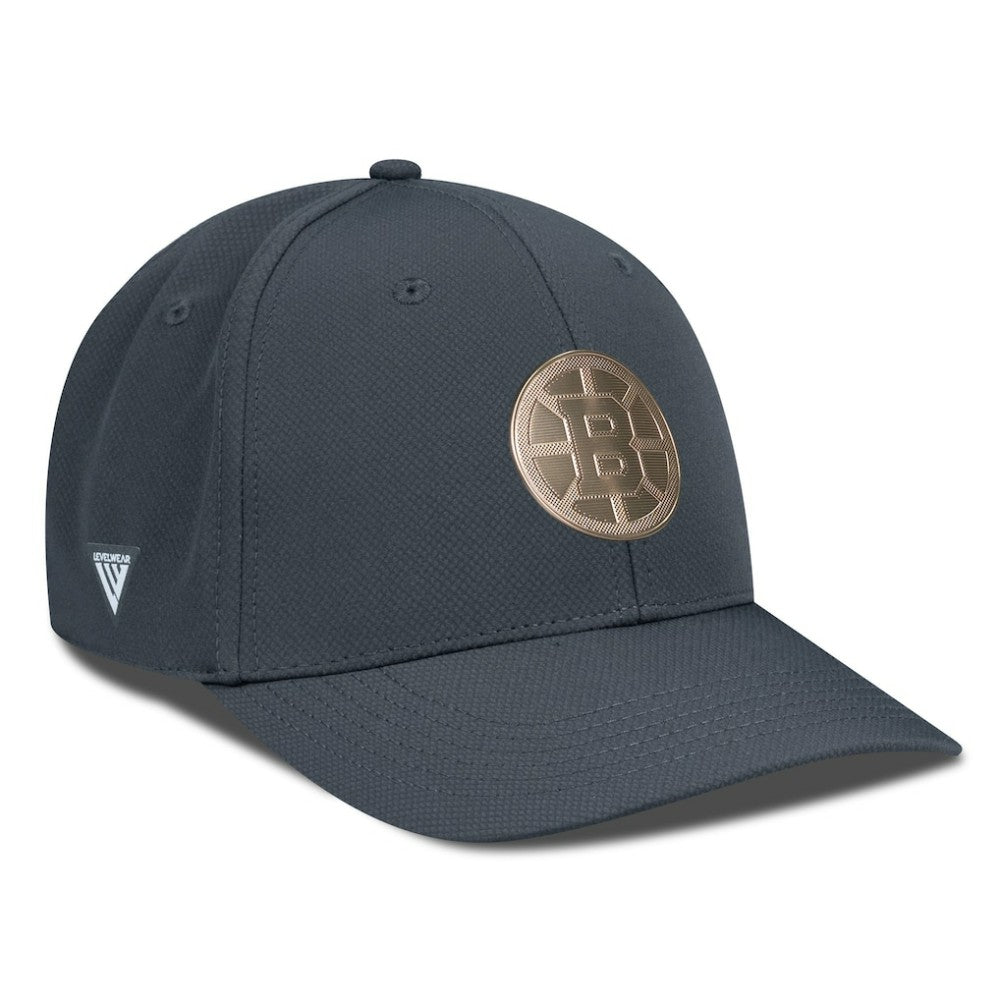 NHL Boston Bruins Levelwear Rise Copper Insignia Flex Hat - Charcoal
