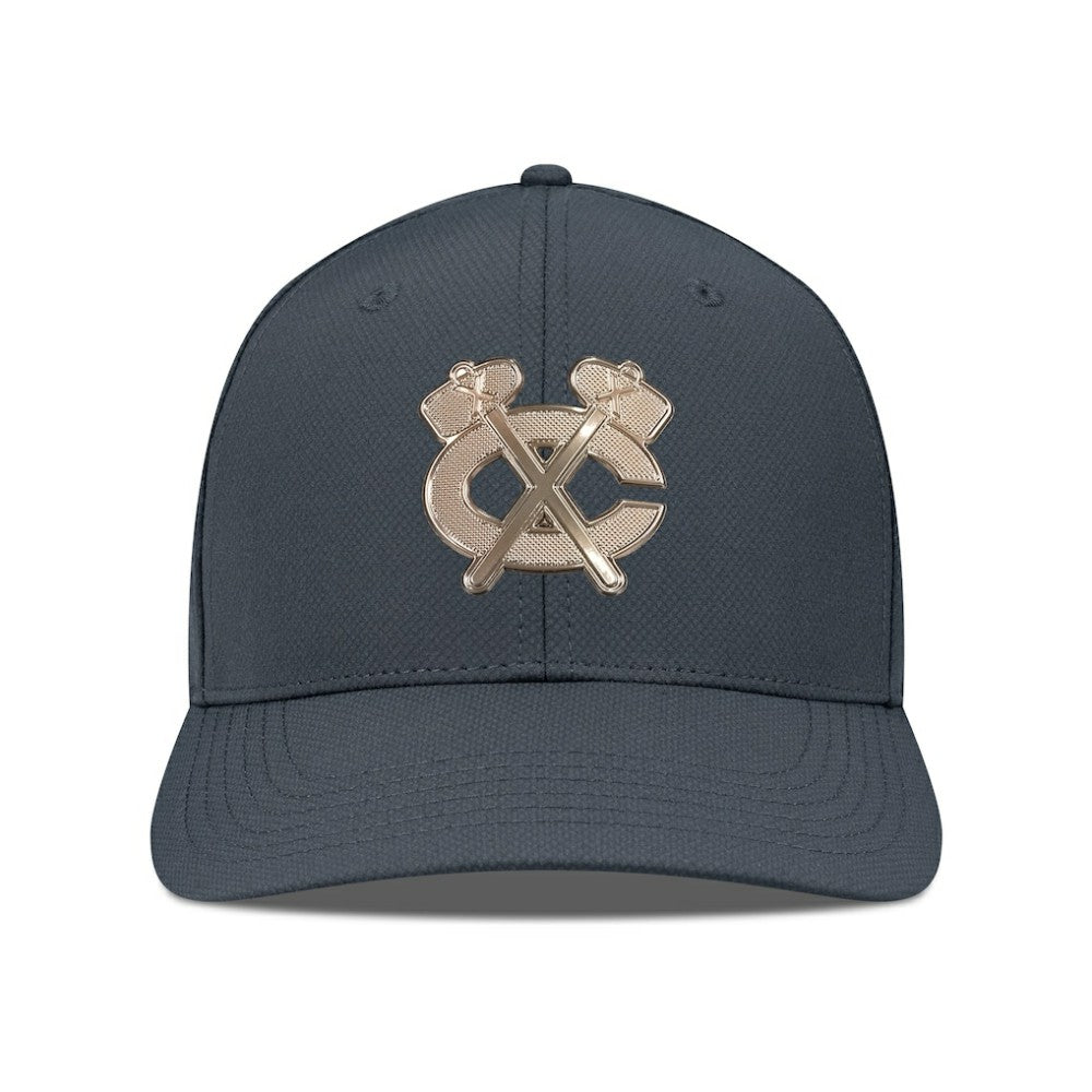 NHL Chicago Blackhawks Levelwear Rise Copper Insignia Flex Hat - Charcoal