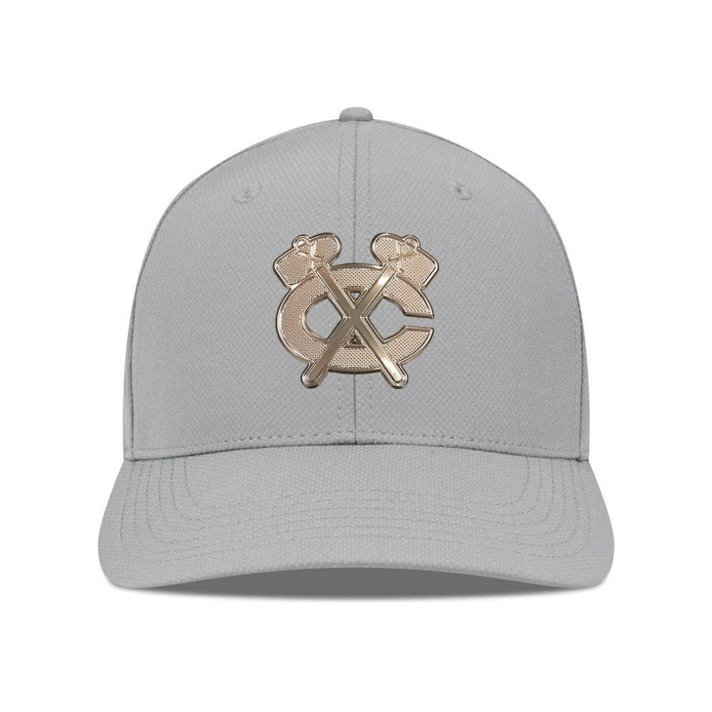 NHL Chicago Blackhawks Levelwear Rise Copper Insignia Flex Hat - Gray