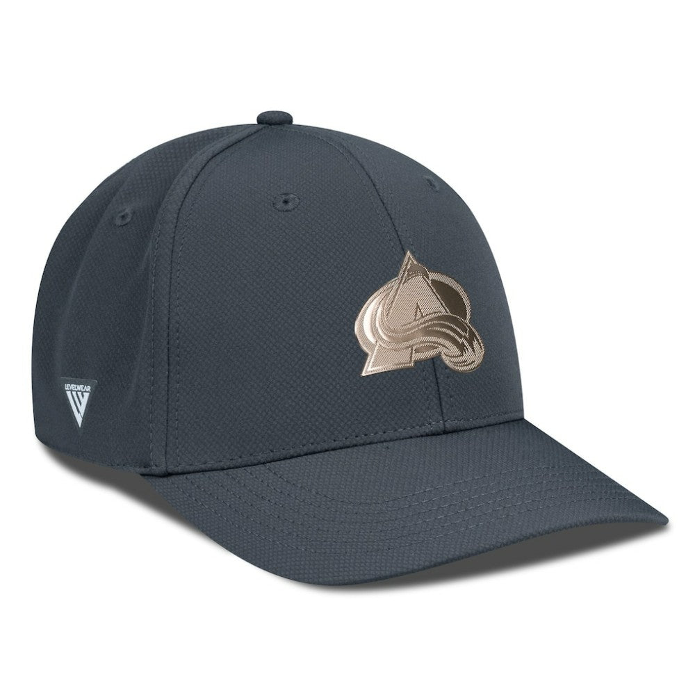NHL Colorado Avalanche Levelwear Rise Copper Insignia Flex Hat - Charcoal