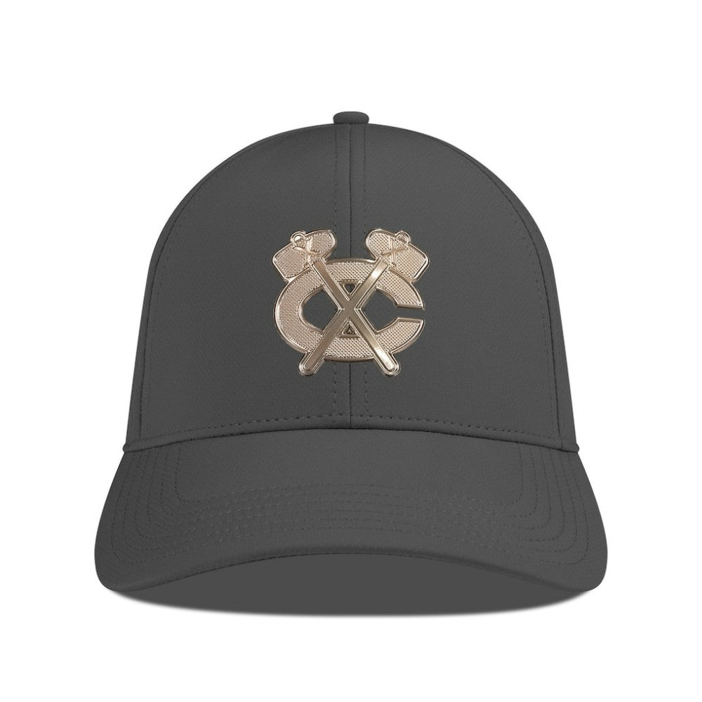 NHL Chicago Blackhawks Levelwear Ascend Copper Insignia Vented Adjustable Hat - Charcoal