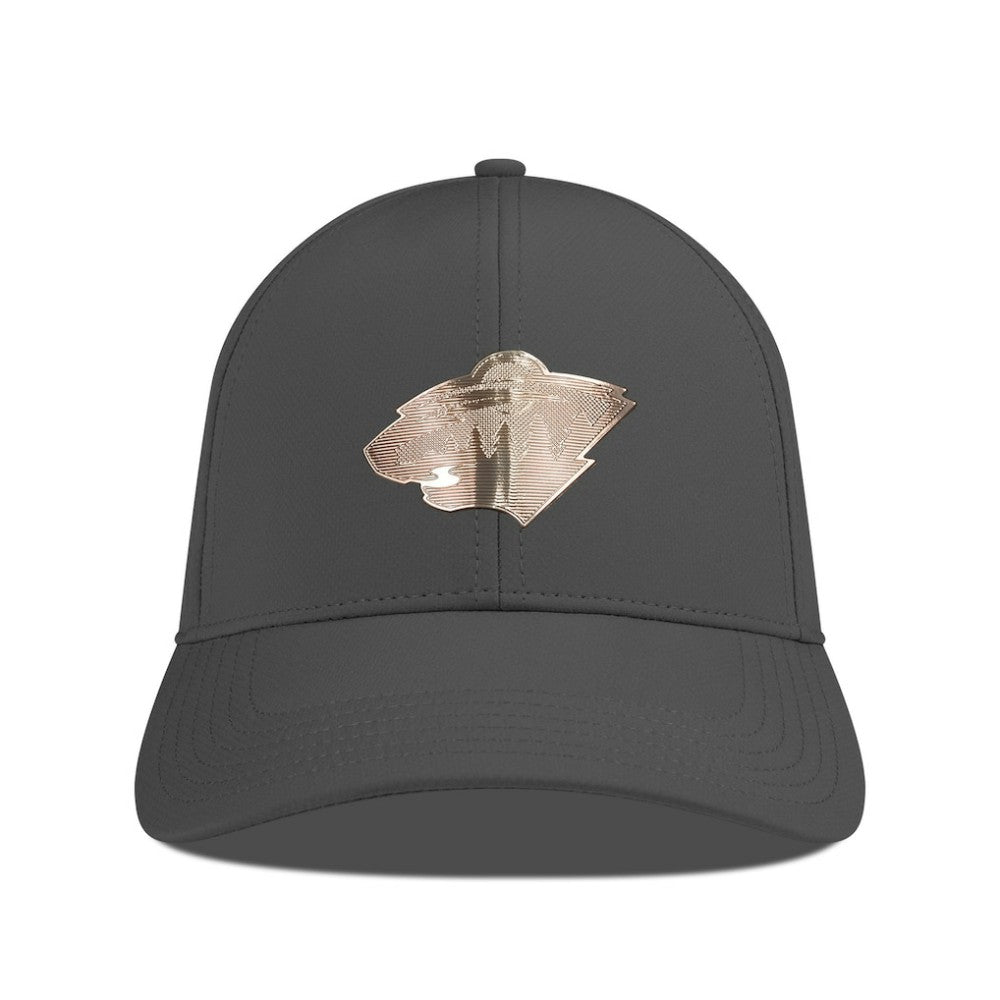 NHL Minnesota Wild Levelwear Ascend Copper Insignia Vented Adjustable Hat - Charcoal