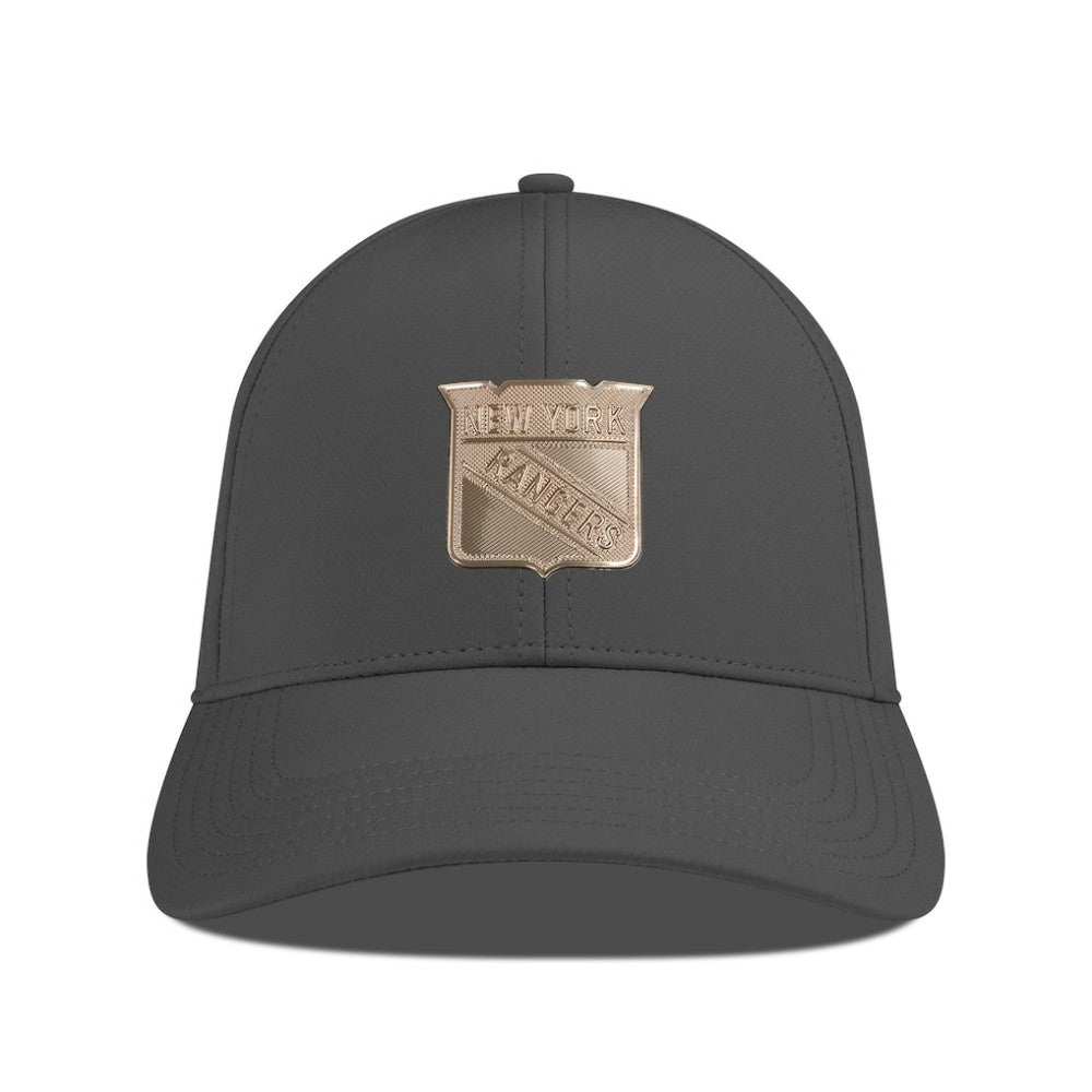 NHL New York Rangers Levelwear Ascend Copper Insignia Vented Adjustable Hat - Charcoal