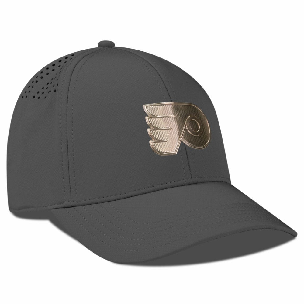 NHL Philadelphia Flyers Levelwear Ascend Copper Insignia Vented Adjustable Hat - Charcoal