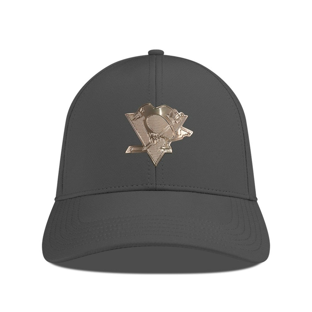 NHL Pittsburgh Penguins Levelwear Ascend Copper Insignia Vented Adjustable Hat - Charcoal