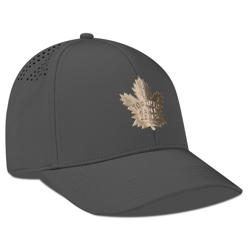 NHL Toronto Maple Leafs Levelwear Ascend Copper Insignia Vented Adjustable Hat - Charcoal