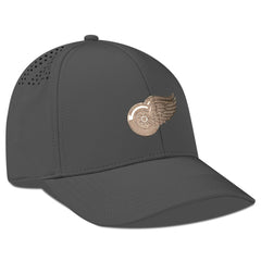 NHL Detroit Red Wings Levelwear Ascend Copper Insignia Vented Adjustable Hat - Charcoal