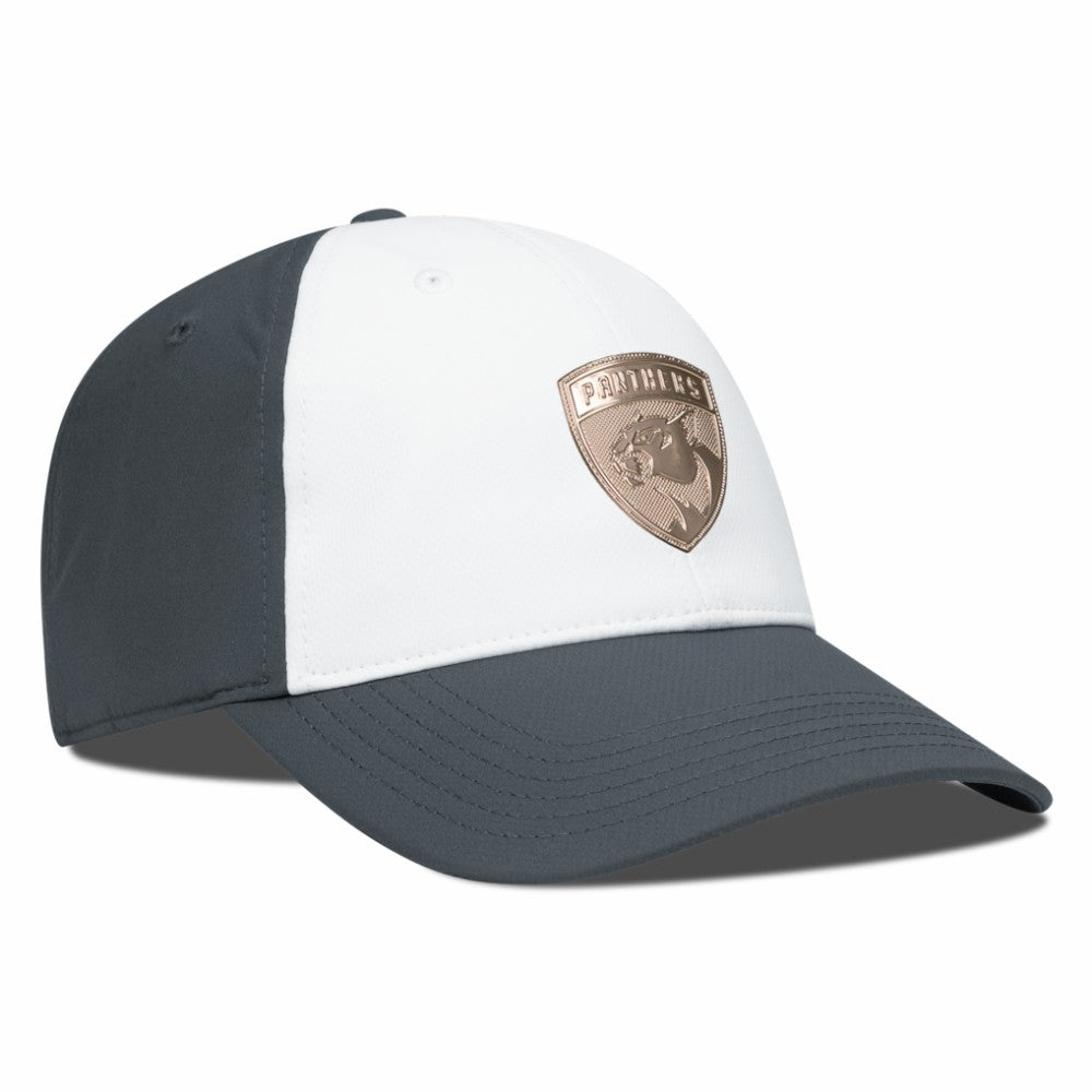 NHL Florida Panthers Levelwear Endure Copper Insignia Adjustable Hat - White/Charcoal