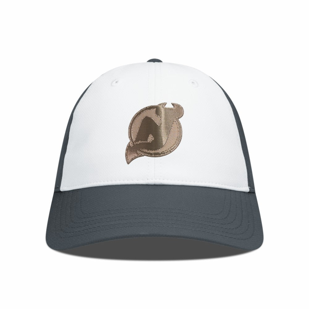 NHL New Jersey Devils Levelwear Endure Copper Insignia Adjustable Hat - White/Charcoal