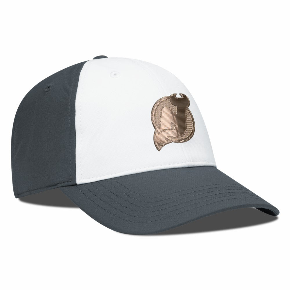 NHL New Jersey Devils Levelwear Endure Copper Insignia Adjustable Hat - White/Charcoal