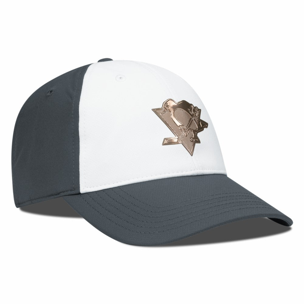 NHL Pittsburgh Penguins Levelwear Endure Copper Insignia Adjustable Hat - White/Charcoal